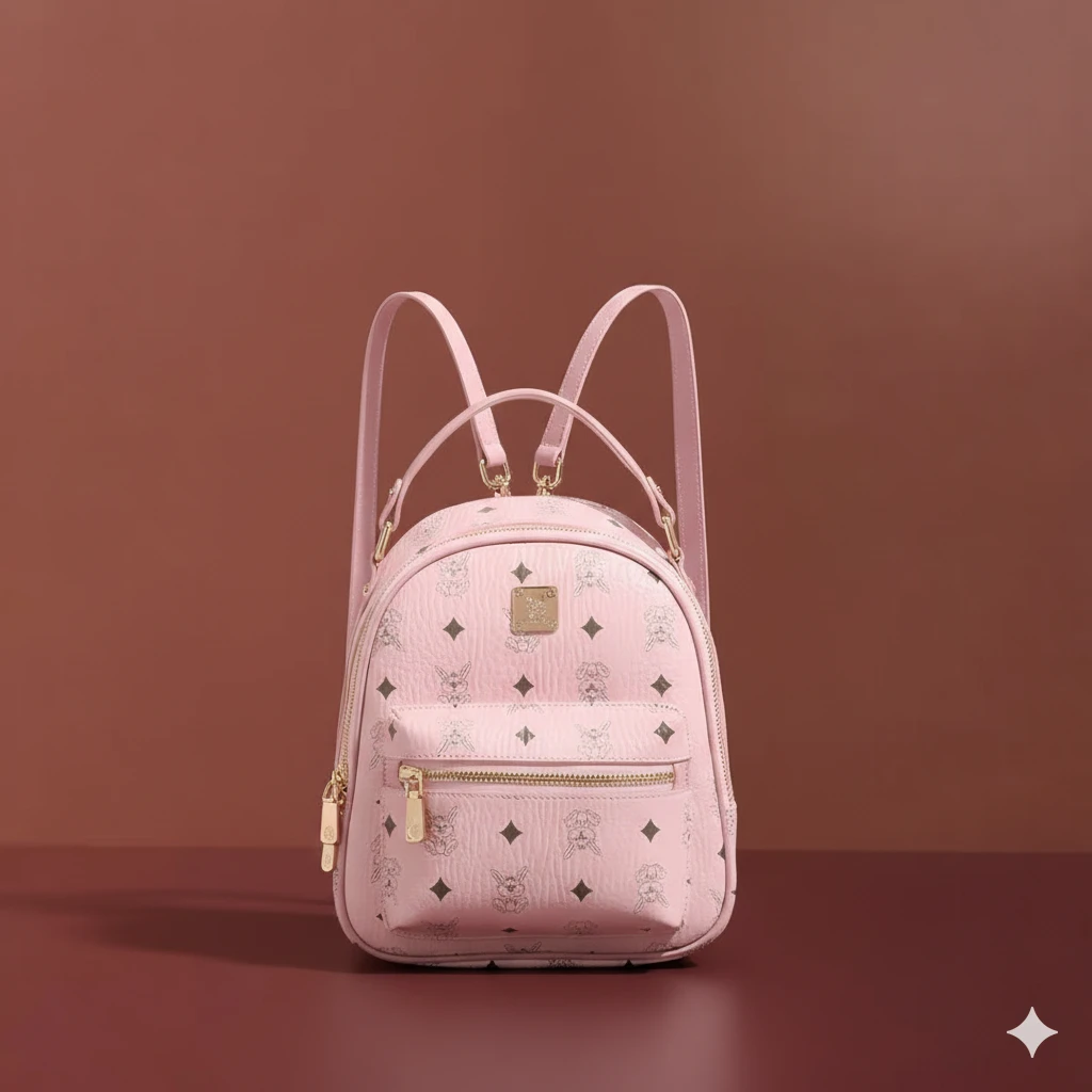 香港防盗印花学院风兔子款双肩包轻奢轻便时尚经典双肩背休闲高档