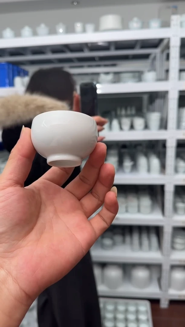 杯子陶瓷白胎小蛋蛋杯白胎小蛋蛋杯