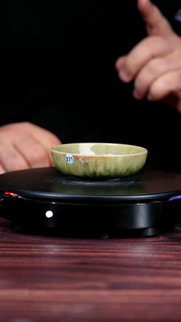 271#盼龙窑一级品原矿钧瓷半月普洱杯