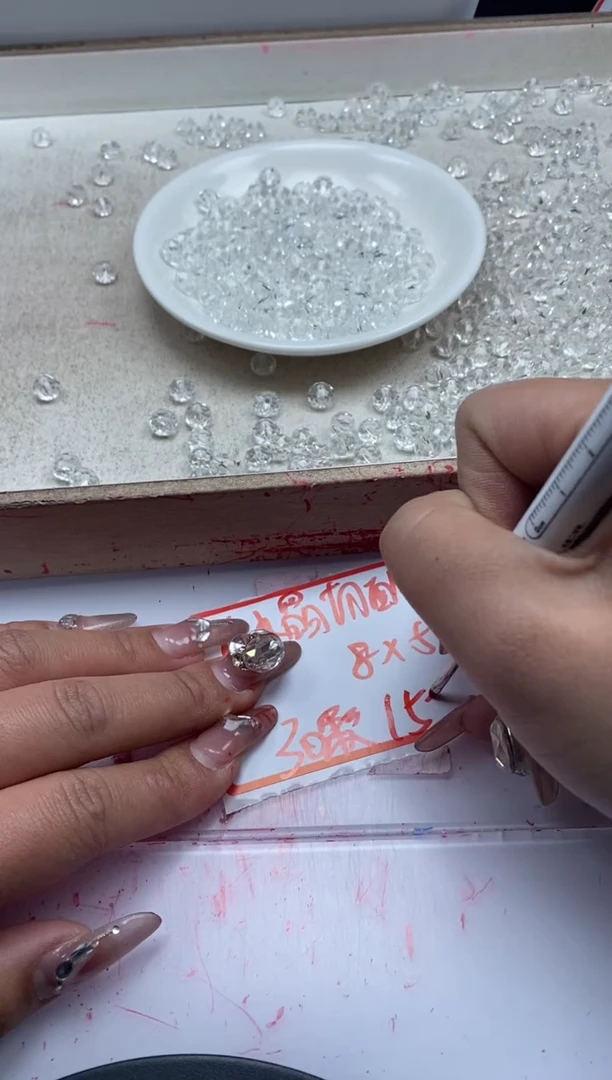 【闪购商品】水晶颈饰未镶嵌w2149白水晶切面算盘8mm*30颗