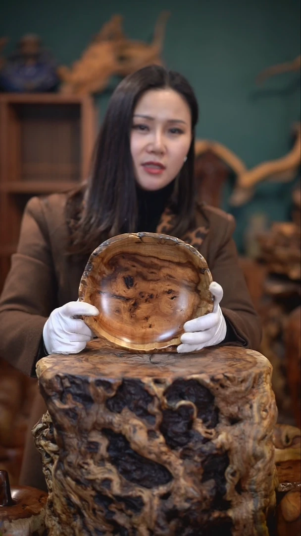 【闪购商品】枣木雷击枣木果盘