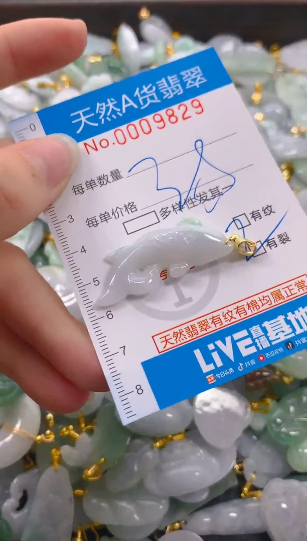 颈饰未镶嵌翡翠净货挂件-9829