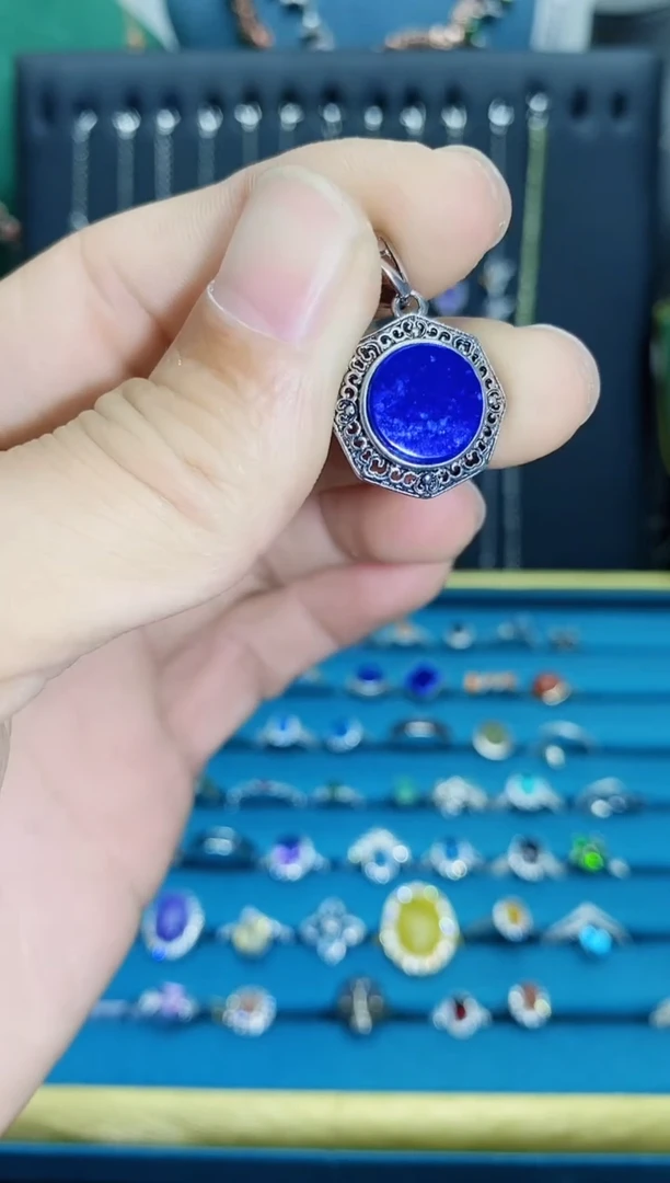 【闪购商品】青金石吊坠(不含链)银S925镶嵌1212