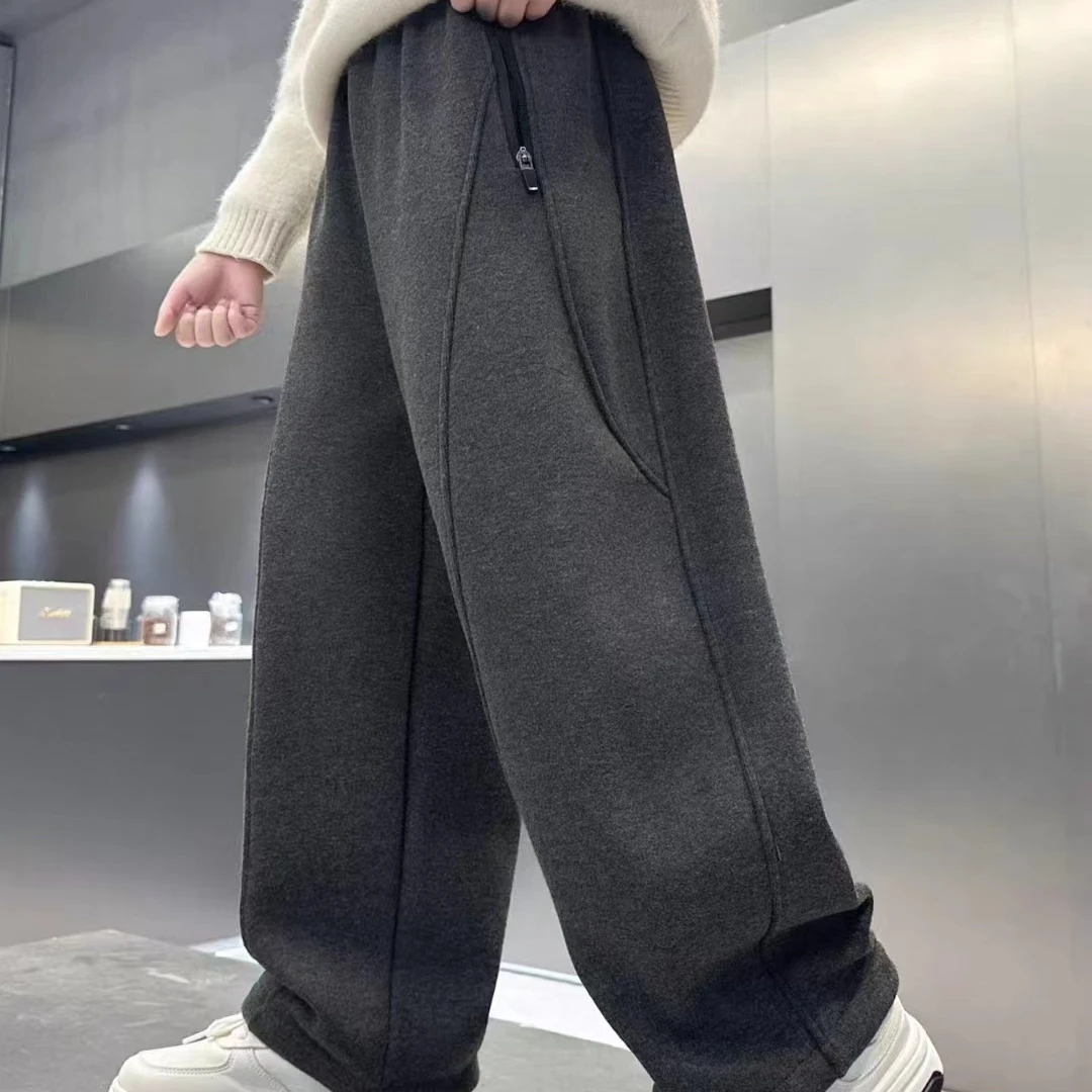 儿童冬款加厚加绒裤子