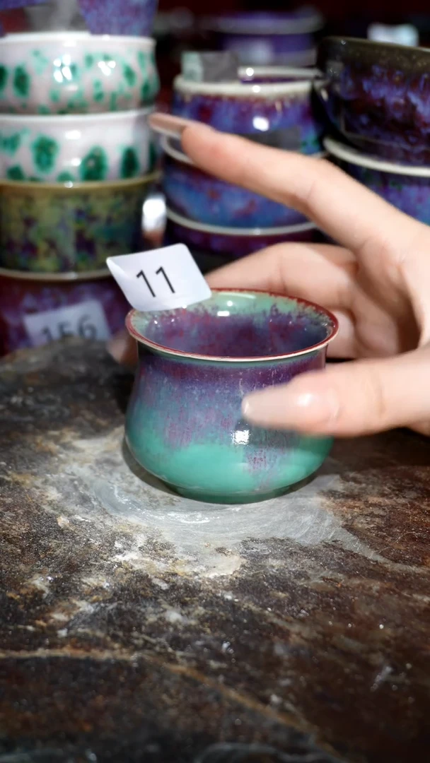 摆件精品窑变钧瓷茶器