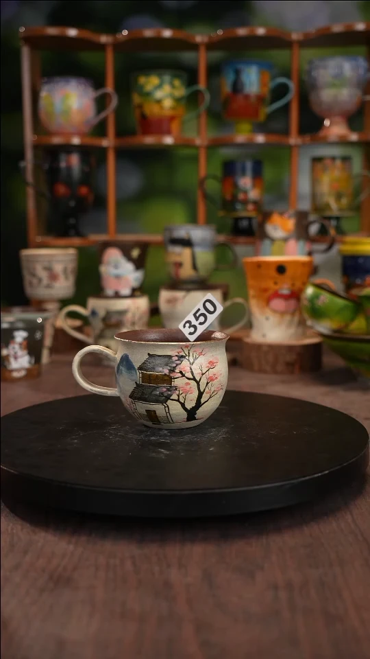 手绘釉下陶瓷紫砂杯