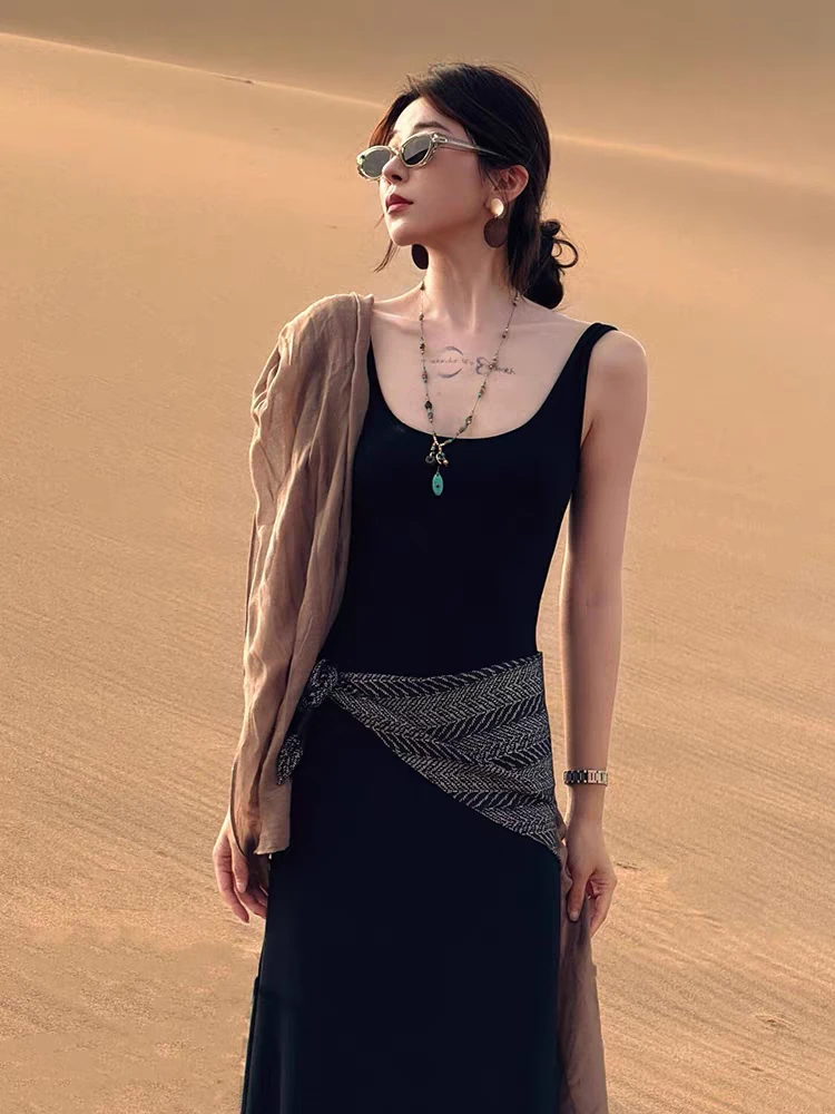 【小三角巾120cm】休闲风百搭碎花牛仔裤子配饰腰饰叠穿屁帘女洋气