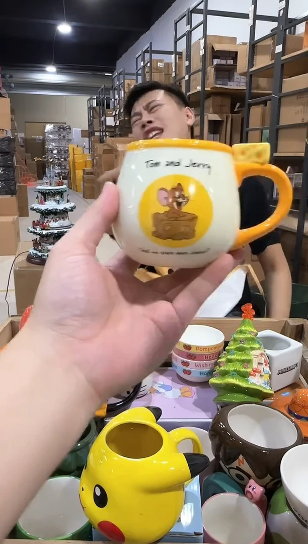瓷片原盒杰瑞奶酪水杯
