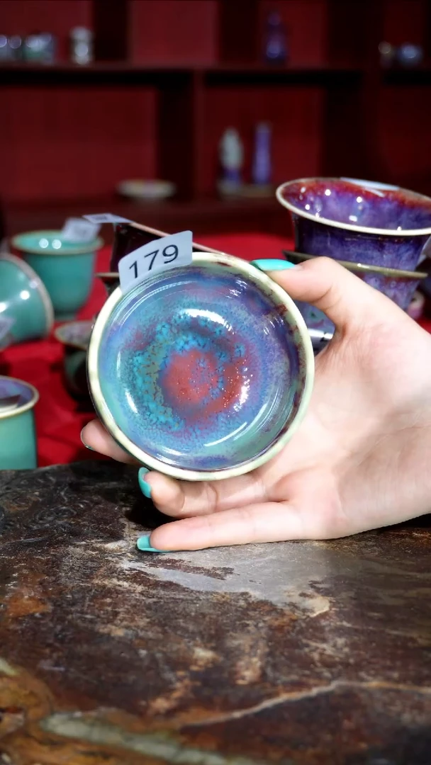 摆件精品窑变钧瓷茶器