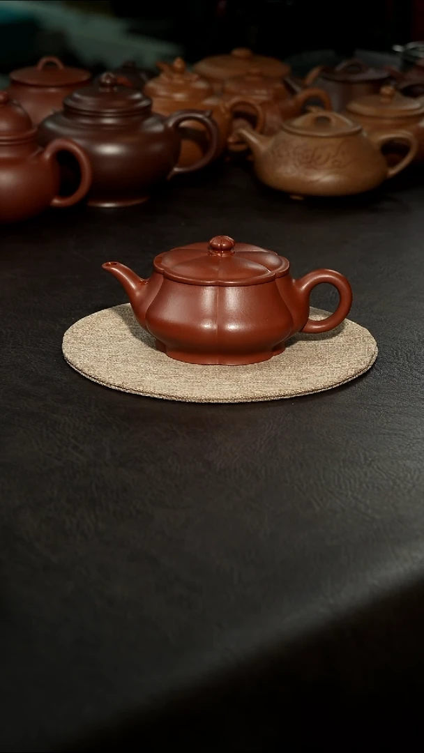 茶壶紫砂明炉，红皮龙。汪陶全手工。190cc