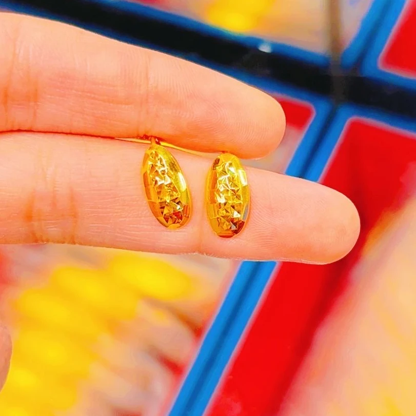 足银耳饰 足银耳钉最新款爆款耳钉 نازۇك قاپلىما ئالتۇنلىرى 112