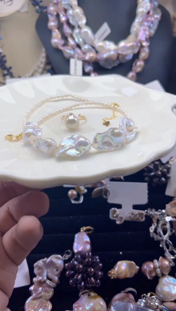 未镶嵌套装淡水珍珠【纯恬饰品】