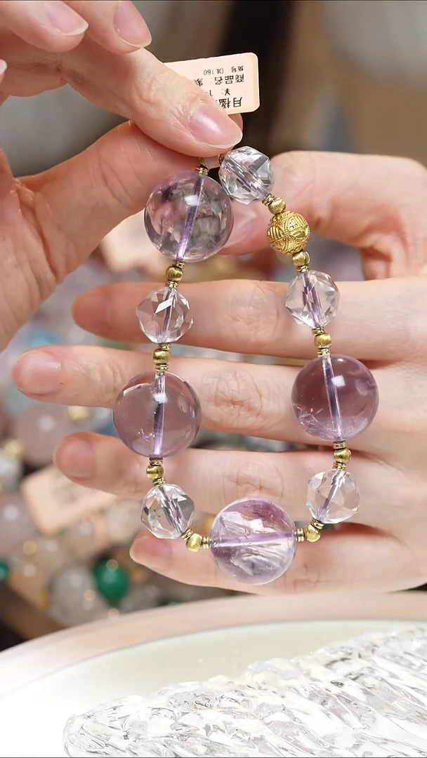 未镶嵌手串水晶紫水晶手串·DD0025AU063L180