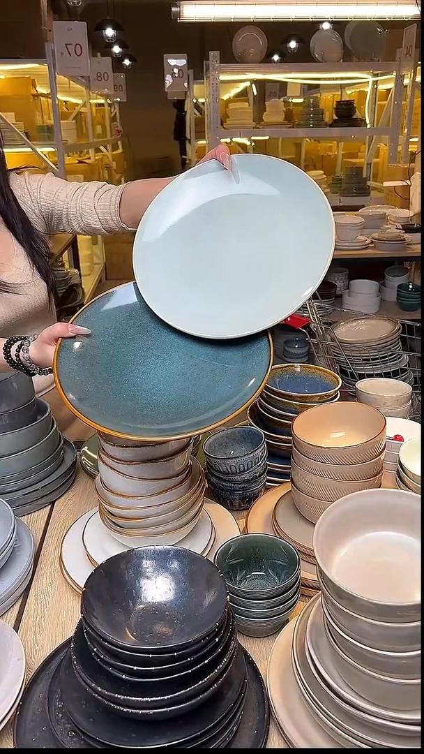 瓷70外贸尾货窑变釉下彩默外微瑕