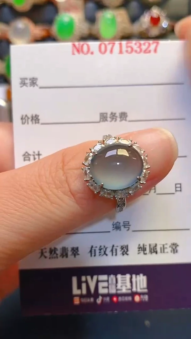 银S925镶嵌翡翠耳饰天然