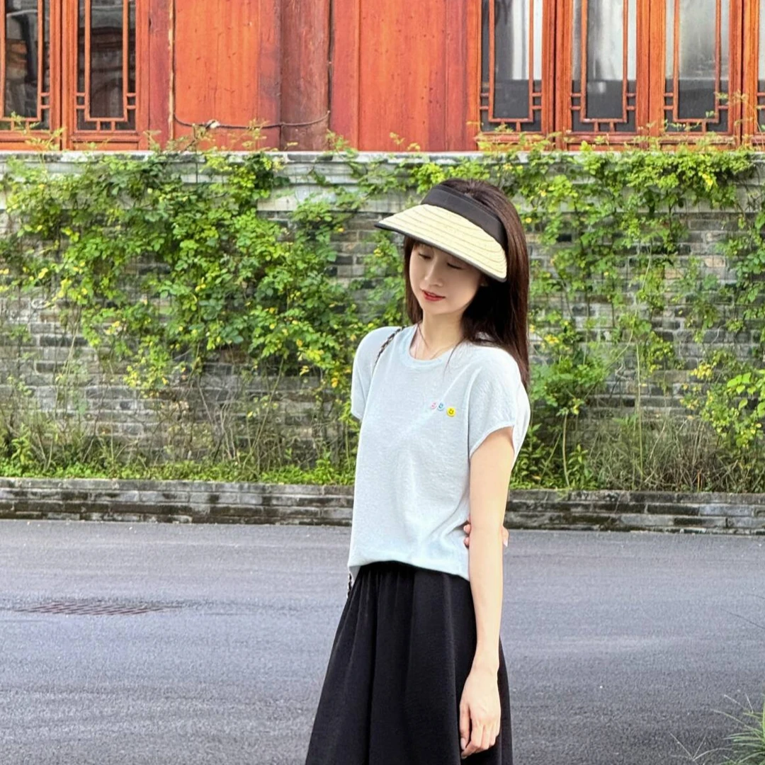 Y.M | 热恋的盛夏 莱赛尔亚麻 精致温柔韩系风减龄针织上11