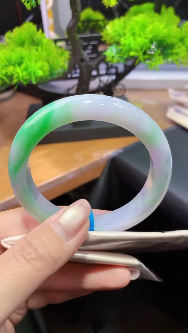 未镶嵌手镯翡翠-k61 天然缅甸A货翡翠57.1正圈