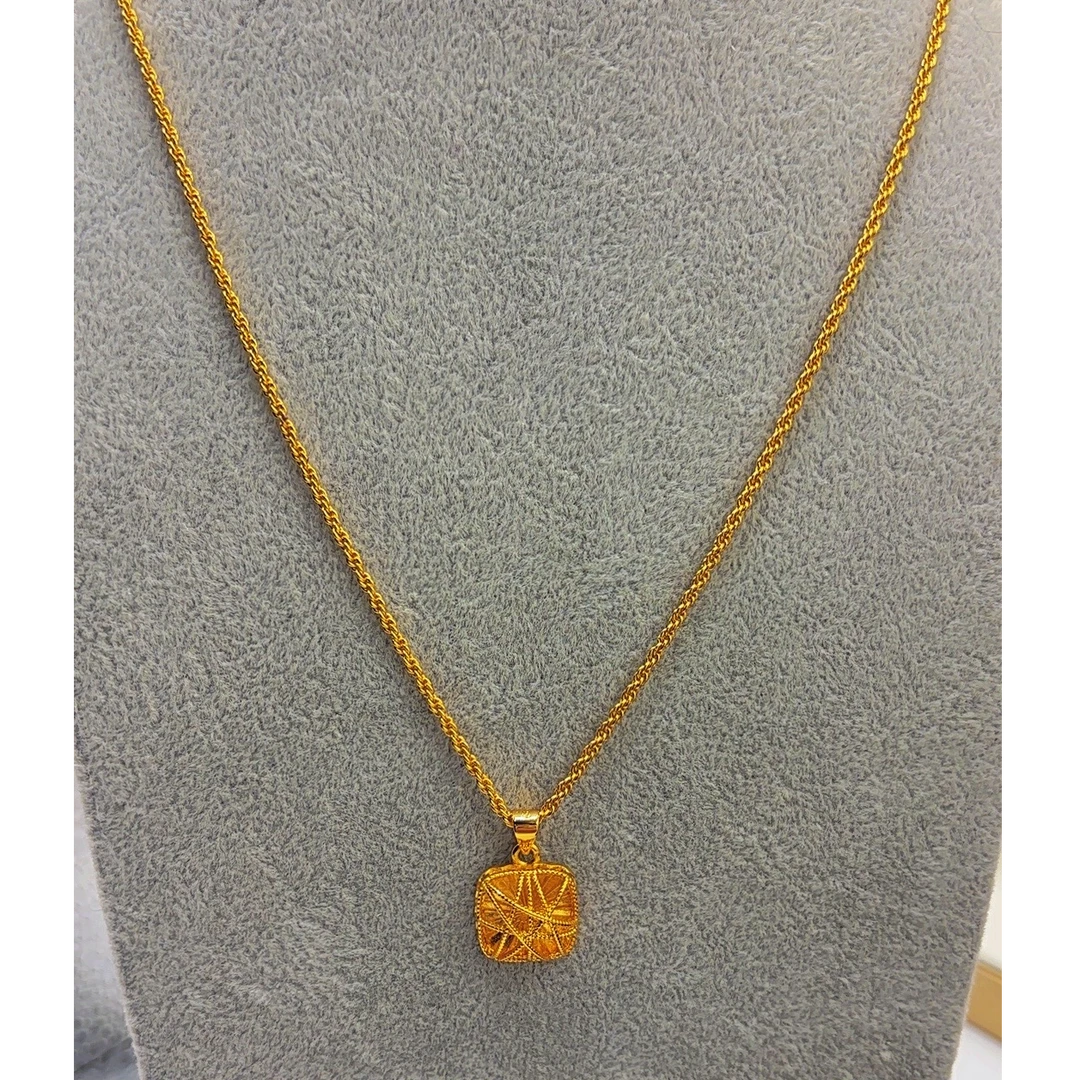 铜合金项链 小方糖项链轻奢百搭经典款式简约大气爆款项链气质