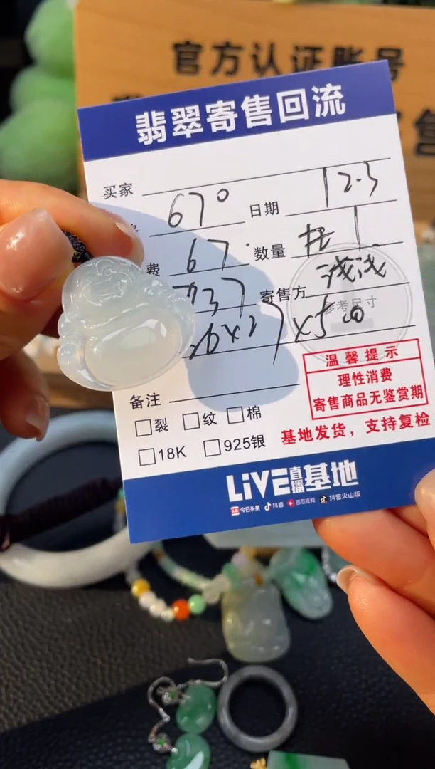 颈饰18K金镶嵌翡翠10151345