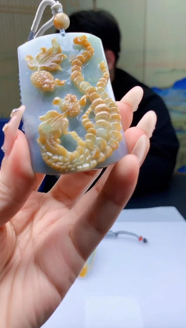 【闪购商品】定制翡翠未镶嵌5060ty-毛货挂件79