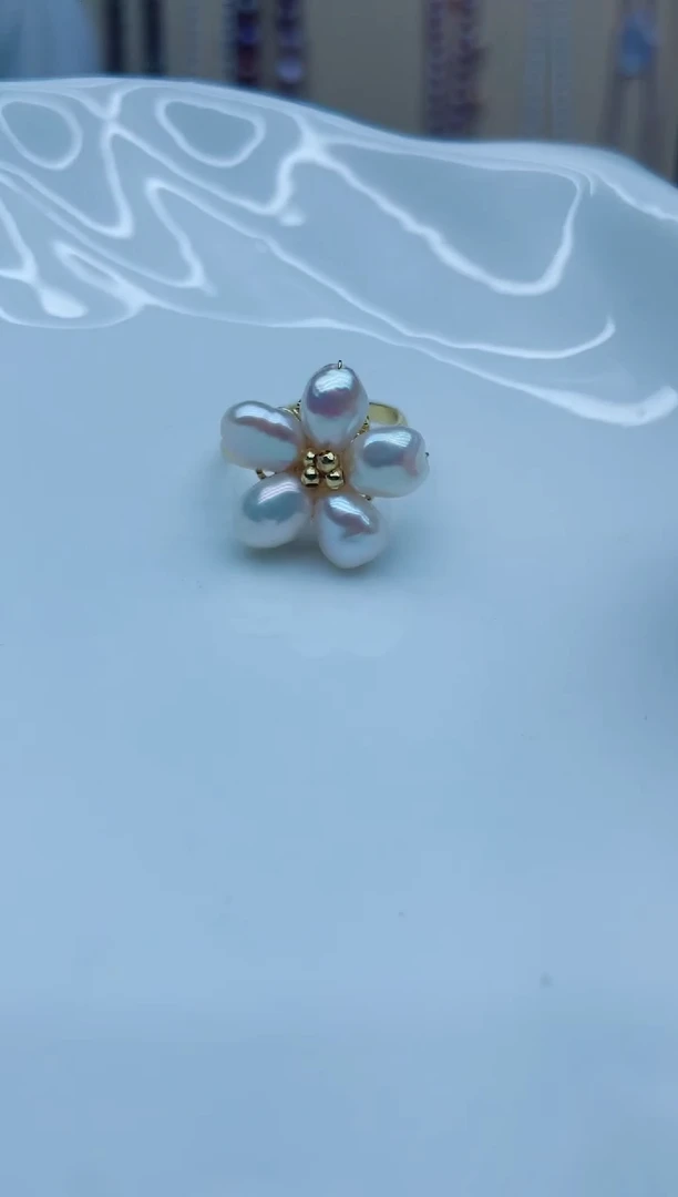 戒指未镶嵌淡水珍珠戒指多样性发其一