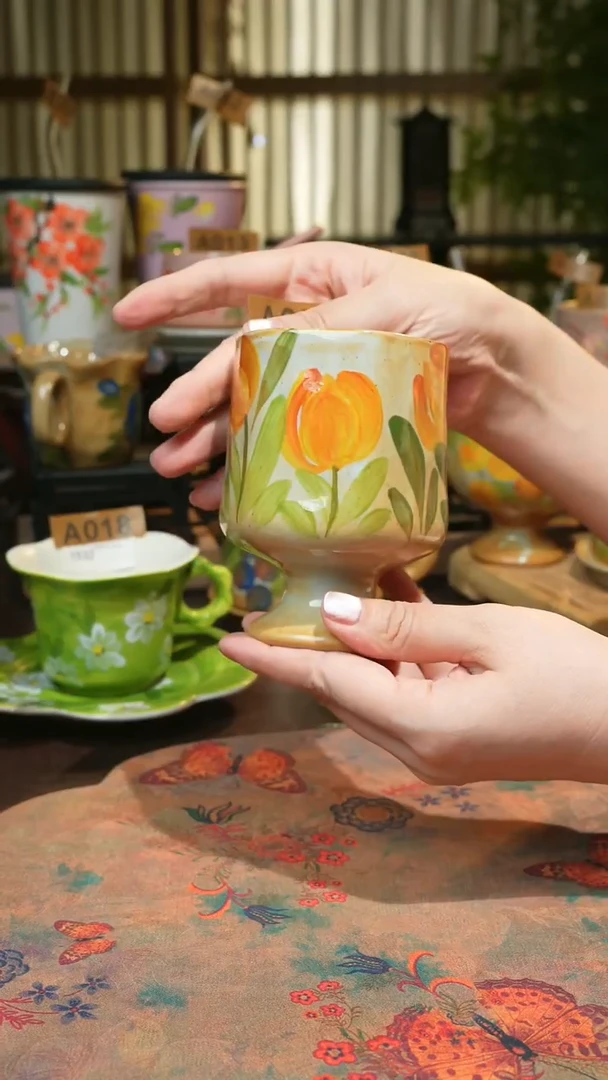 陶瓷景德镇高温釉下手绘陶瓷