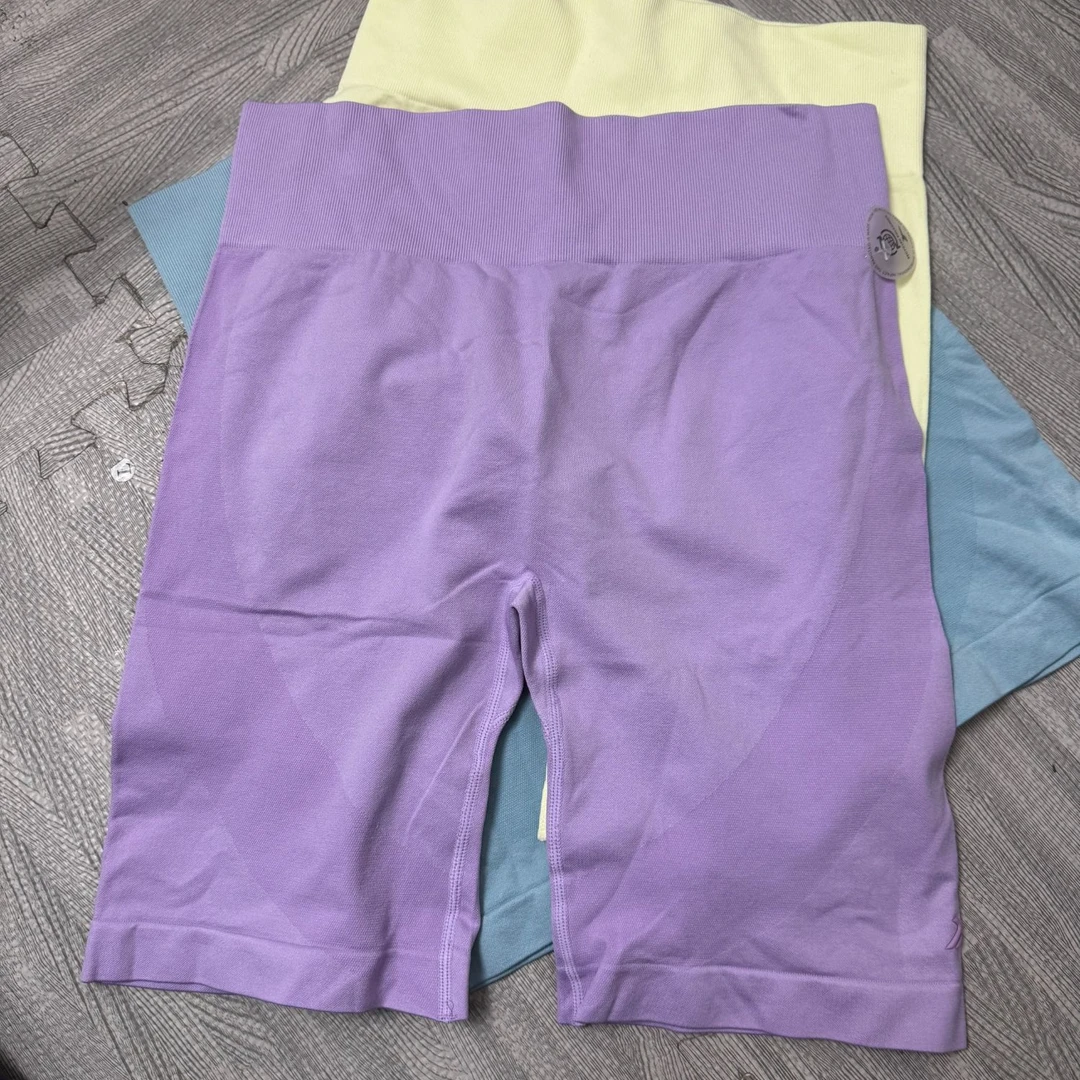 国外女士运动速干跑步健身瑜伽裤压缩裤五分短裤