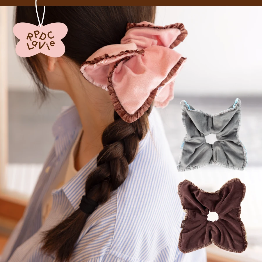 【徐艺洋同款】RPDCLaVie「丝绒边边」毛绒大肠发圈法式温柔头饰女