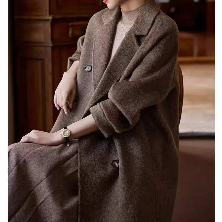 9916-2三炫女装韩版百搭气质中长款大衣