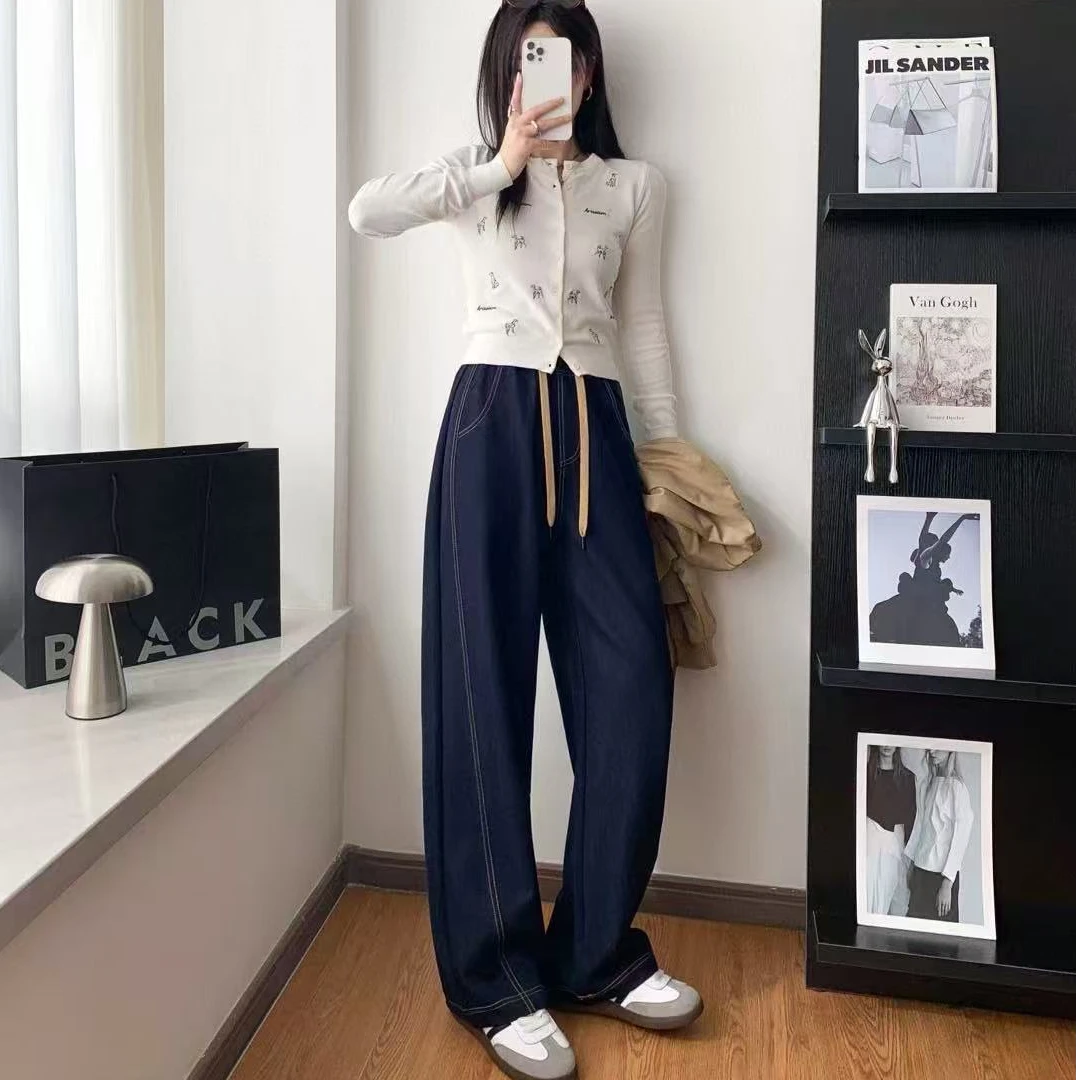 2025春夏【修容线香蕉裤】时尚百搭显瘦 直筒宽松牛仔香蕉裤