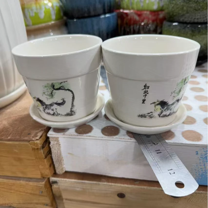 陶瓷多肉花盆肉肉植物花盆小清新陶瓷花盆客厅阳台凑单凑9块谢谢