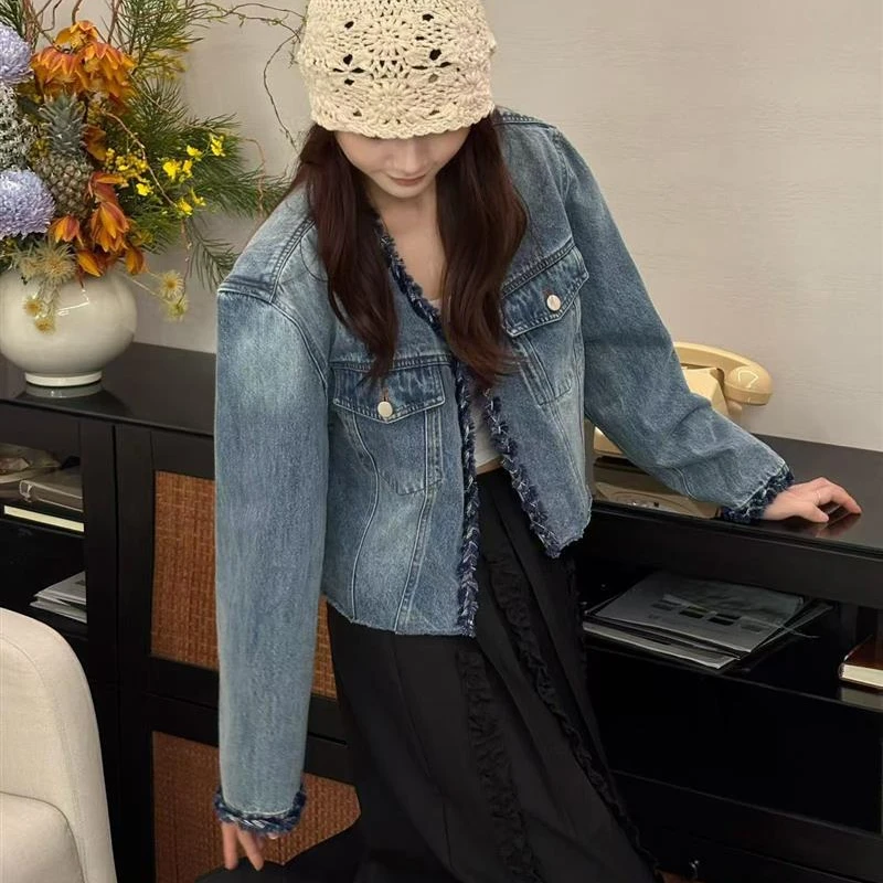 【虎哥品牌女装】女士纯色百搭春日牛仔外套10BYF110W8008