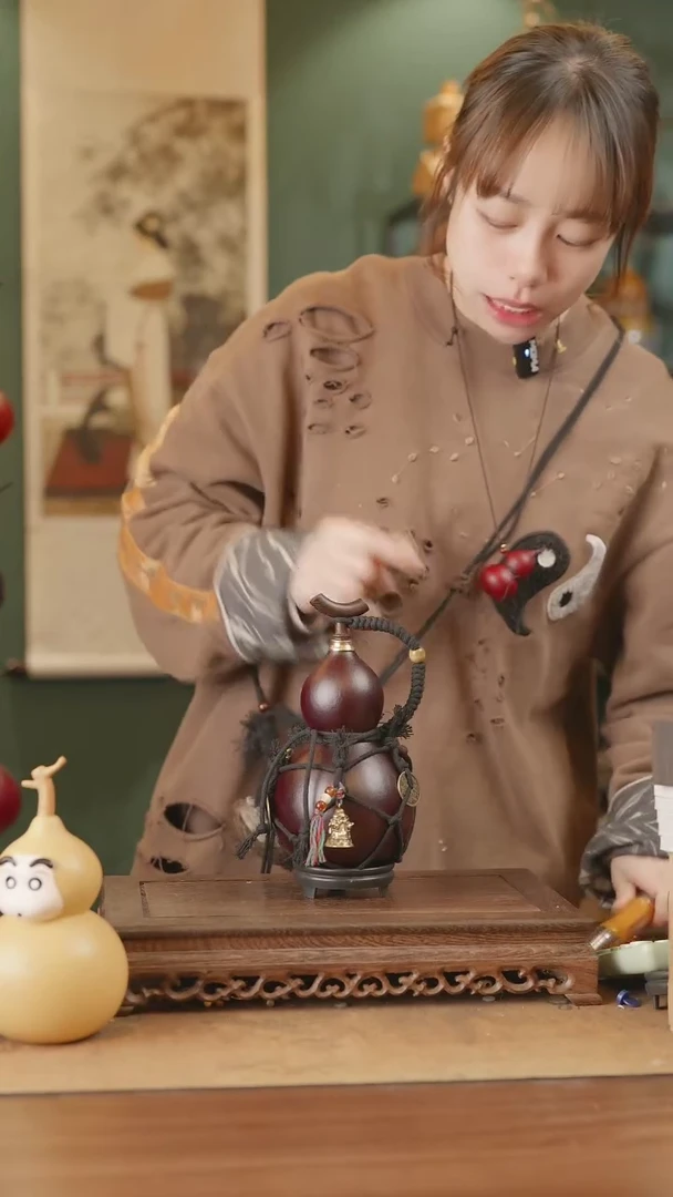 【闪购商品】228号精品天然大漆工艺防渗内胆酒葫芦~