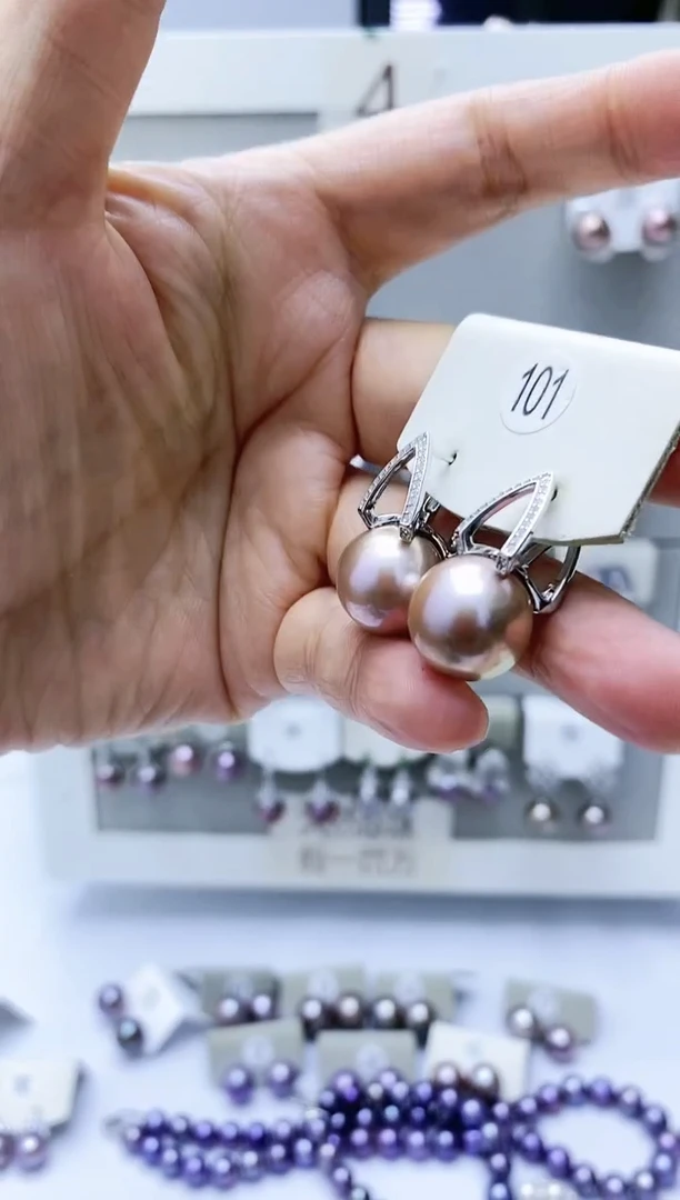 【闪购商品】淡水珍珠耳饰银S925镶嵌101