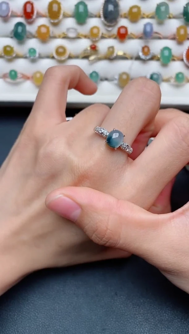 【闪购商品】翡翠戒指银S925镶嵌............