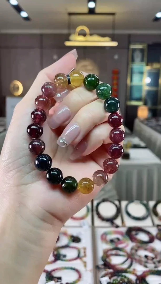 【闪购商品】碧玺单圈手串10mm+未镶嵌（多样性发一条）hon