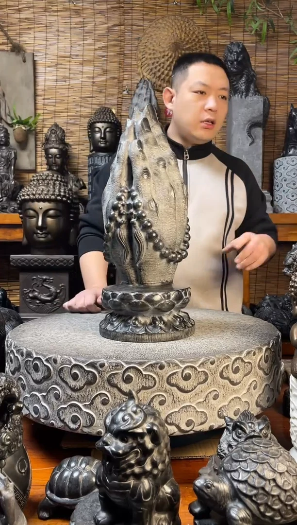 石材46佛手天然青石雕刻