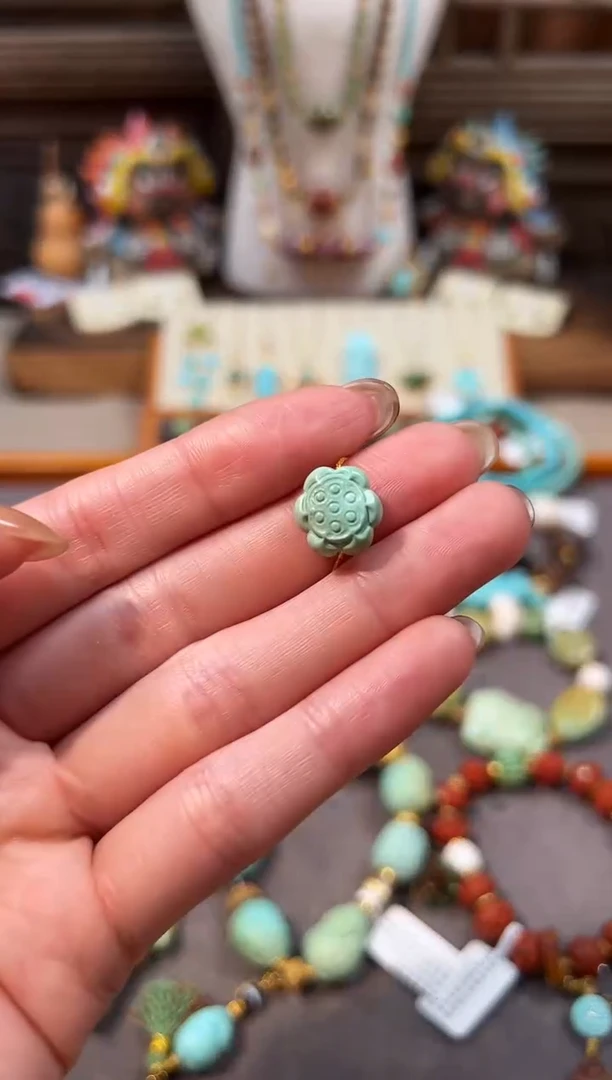 未镶嵌绿松石配饰绿松石配饰莲花