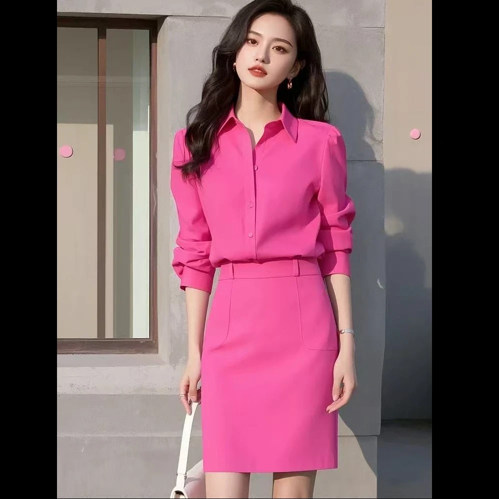 早春气场强大女神范气质高级感高端精致小香风收腰衬衫半身裙套装