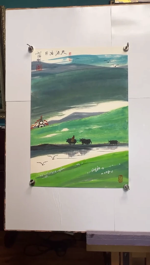 国画刘海明-2.7平尺-国画作品