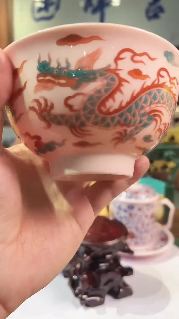 摆件陶景德镇陶瓷青花摆件9