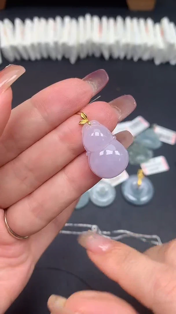 翡翠18K金镶嵌吊坠(不含链)MS190641