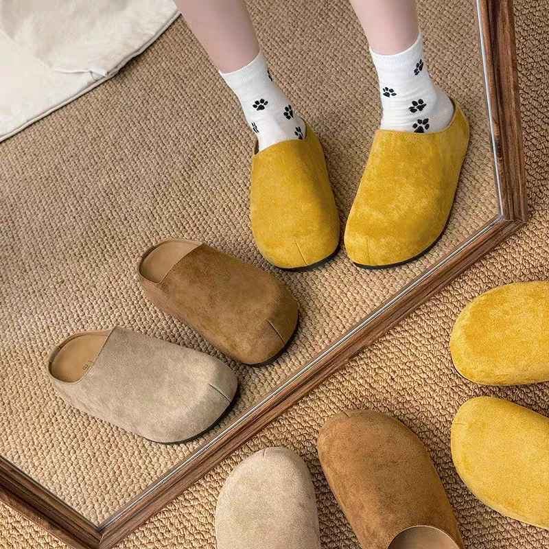 2685 新款 包头 韩版 平底 ins纯色软底 舒适百搭洋气 半拖女士鞋