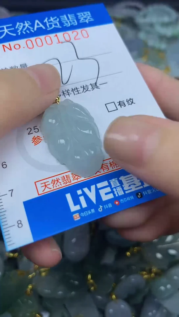 颈饰未镶嵌翡翠净货挂件-1020