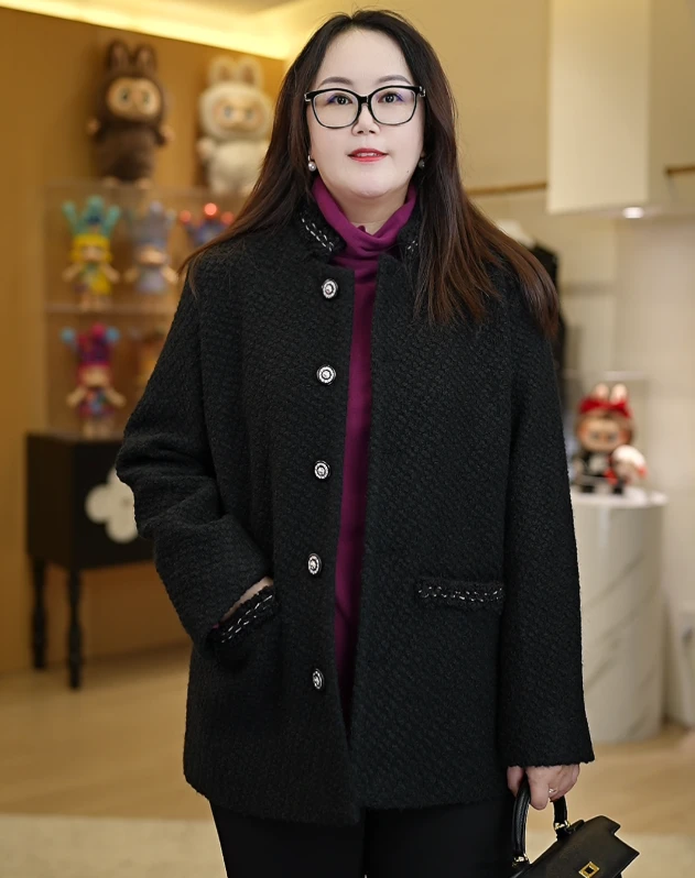 【深圳霞姐】冬款新品上新大码女装小香风外套