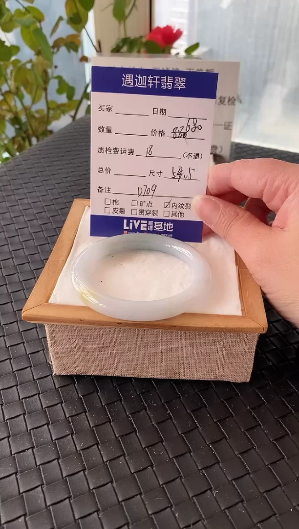 未镶嵌手镯翡翠53.5圈口 D709编码