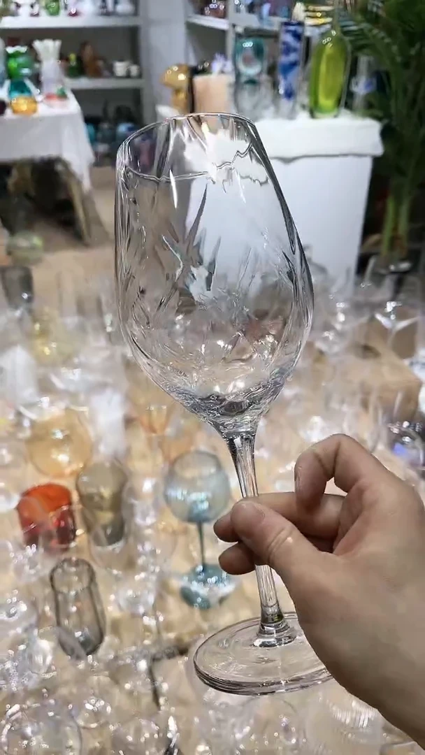 【闪购商品】水晶玻璃1只纹路大肚红酒杯