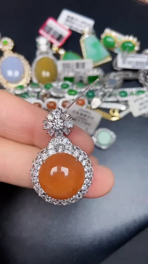 银S925镶嵌戒指翡翠3180