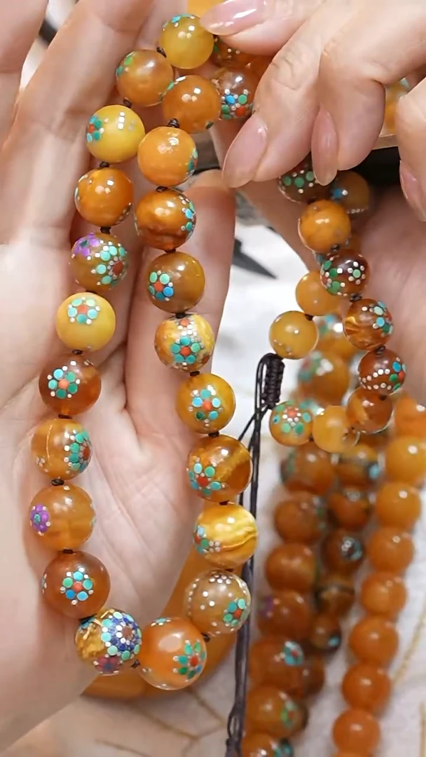 蜜蜡颈饰未镶嵌3423天然蜜蜡珠宝奇石全部保真