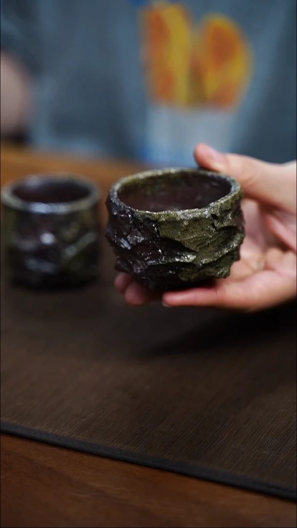 纯手工制作 柴烧杯